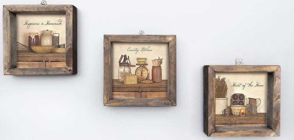 Obrazy v sadě 3 ks 15x15 cm – Wallity