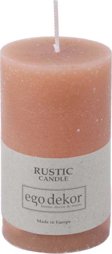 Pudrově růžová svíčka Rustic candles by Ego dekor Rust