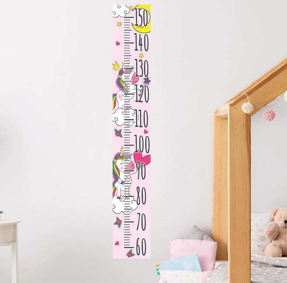 Dětská samolepka – metr na dveře nebo zeď 15x100 cm Unicorns – Ambiance