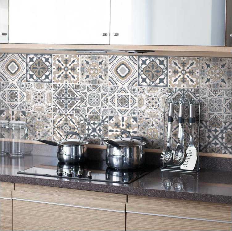 Sada 24 nástěnných samolepek Ambiance Decal Tiles Azulejos Giacomo
