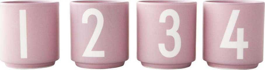 Porcelánové svícny v sadě 4 ks Mini - Design Letters