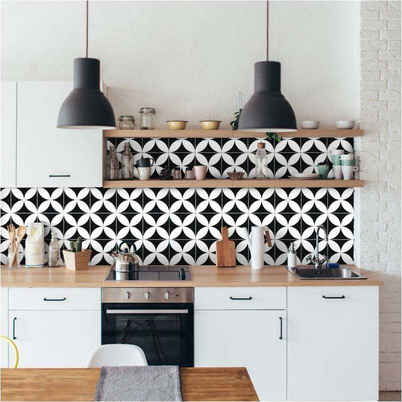 Sada 9 nástěnných samolepek Ambiance Wall Decal Tiles Enzo