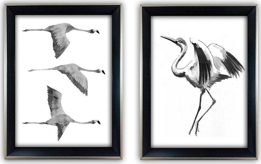Sada plakátů 2 ks 35x45 cm Crane – Wallity