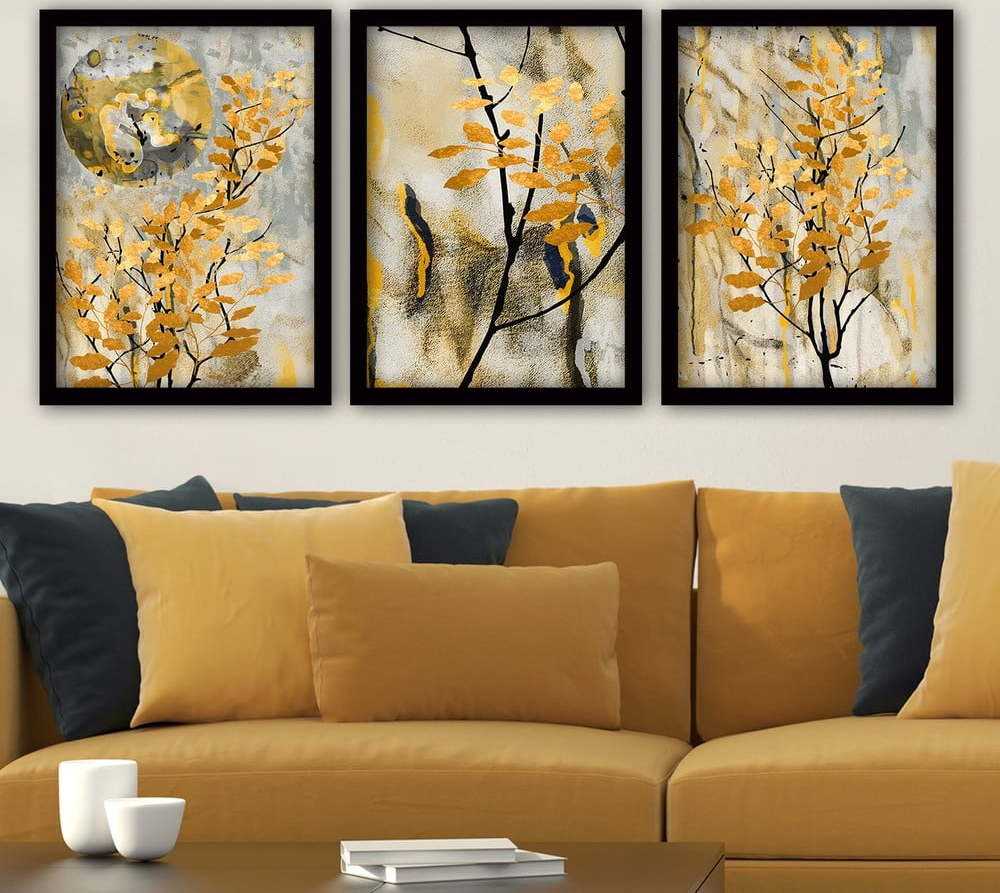 Sada plakátů v rámu 3 ks 35x45 cm – Wallity