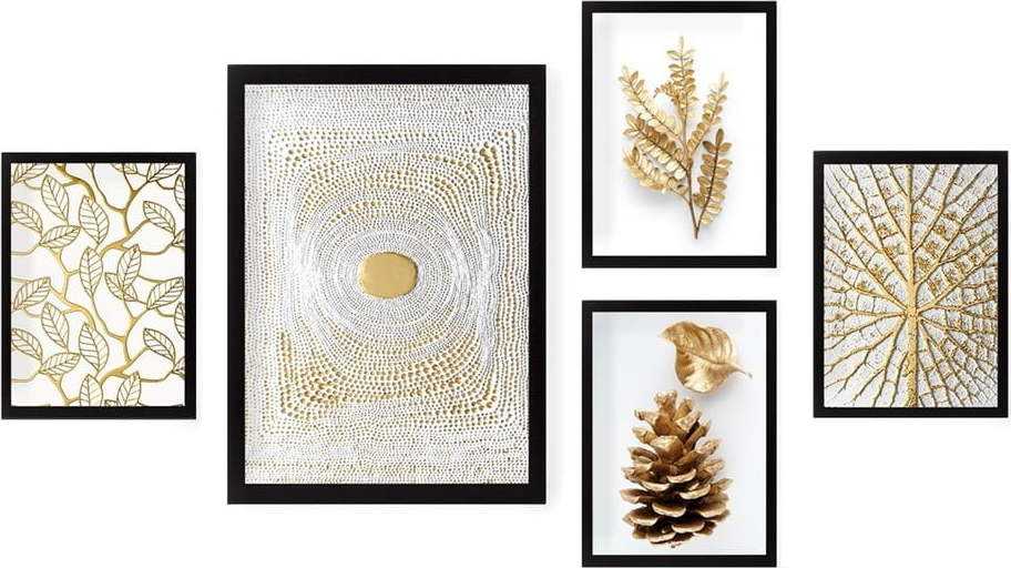 Sada plakátů v rámu 5 ks 34x44 cm – Wallity
