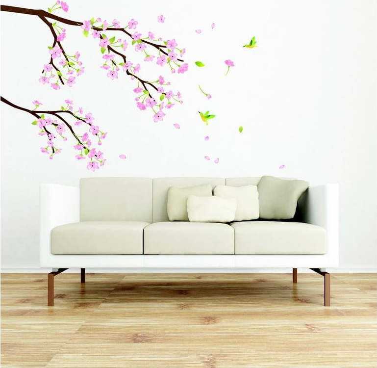 Sada samolepek Ambiance Tree Branch Pink Flowers