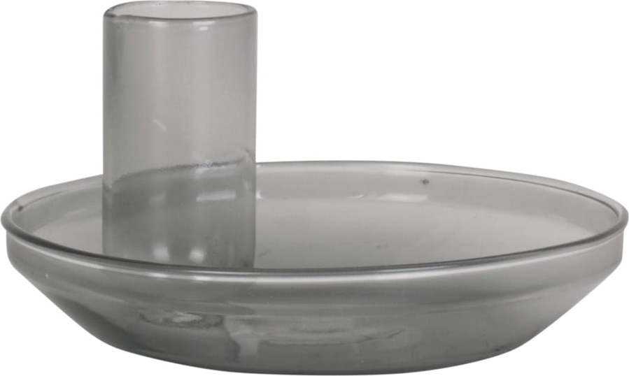 Šedý skleněný svícen PT LIVING Tub