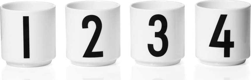 Porcelánové svícny v sadě 4 ks Mini - Design Letters