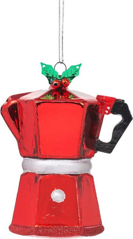 Skleněná vánoční ozdoba Coffee Pot – Sass & Belle