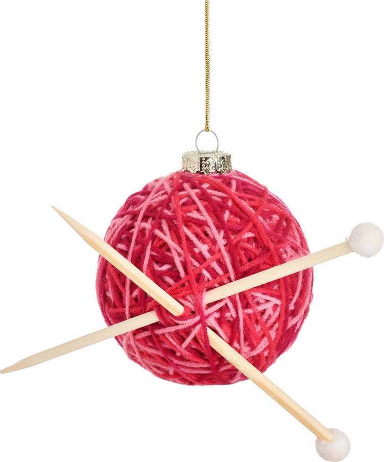 Skleněná vánoční ozdoba Knitting Ball – Sass & Belle