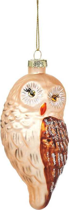 Skleněná vánoční ozdoba Owl – Sass & Belle