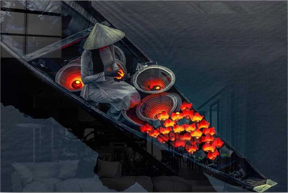 Skleněný obraz 100x70 cm China – Wallity