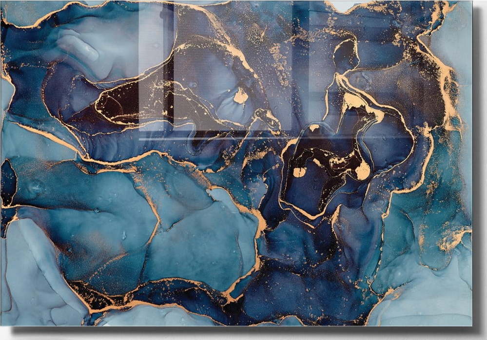 Skleněný obraz 100x70 cm Dark Marble – Wallity