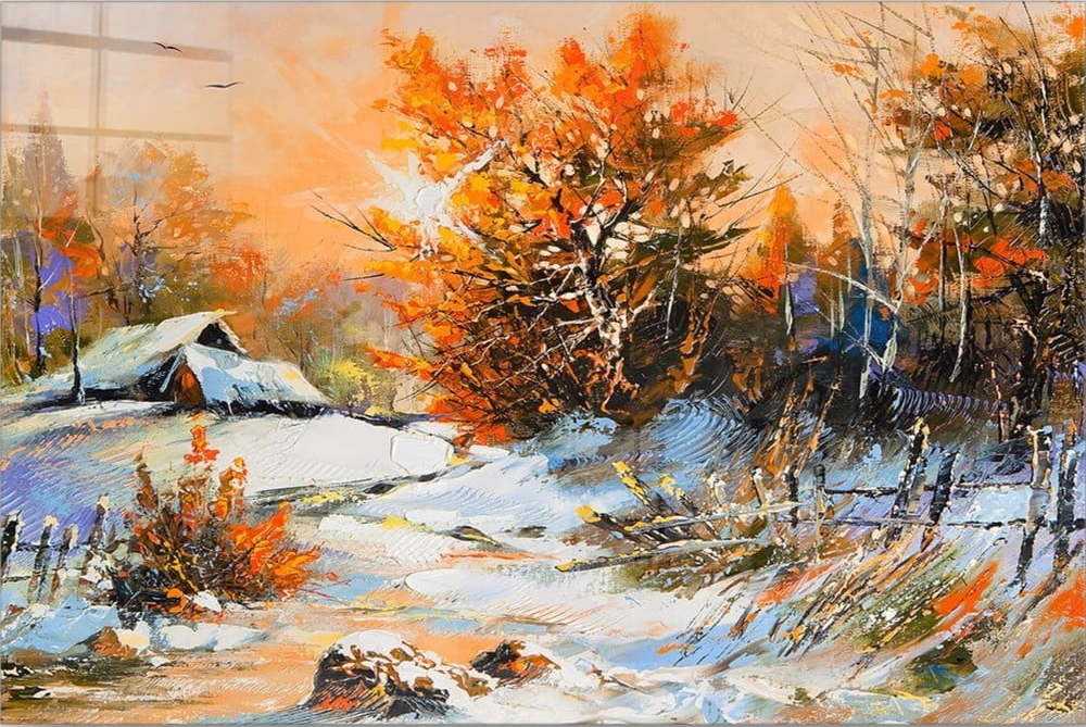Skleněný obraz 70x50 cm Winter – Wallity