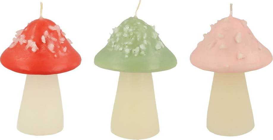 Svíčky v sadě 3 ks Mushroom – Meri Meri