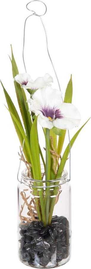 Umělá květina (výška 18 cm) Pansy – Ixia