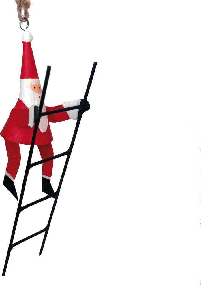 Vánoční závěsná dekorace G-Bork Santa With Ladder