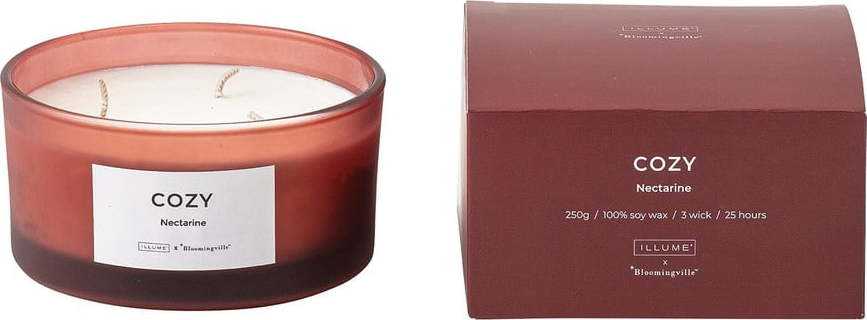 Vonná svíčka doba hoření 25 h Cozy Nectarine – ILLUME x Bloomingville