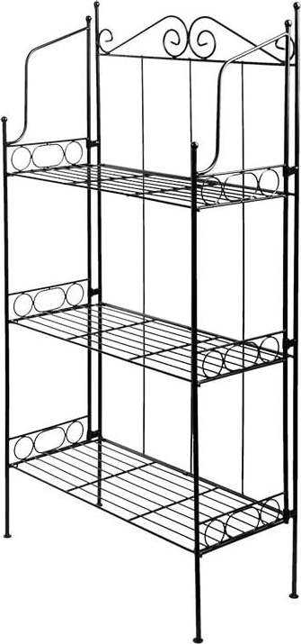 3patrový černý kovový regál Esschert Design
