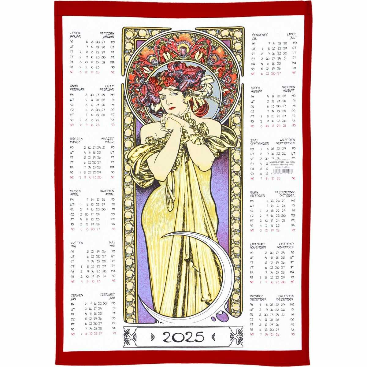 Forbyt Textilní kalendář 2025 Alfons Mucha s hůlkou