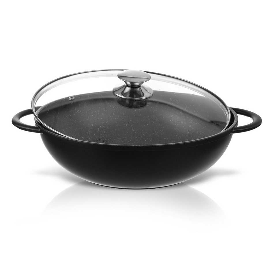 Pánev WOK GRANDE pr. 32 cm skleněná poklice Orion
