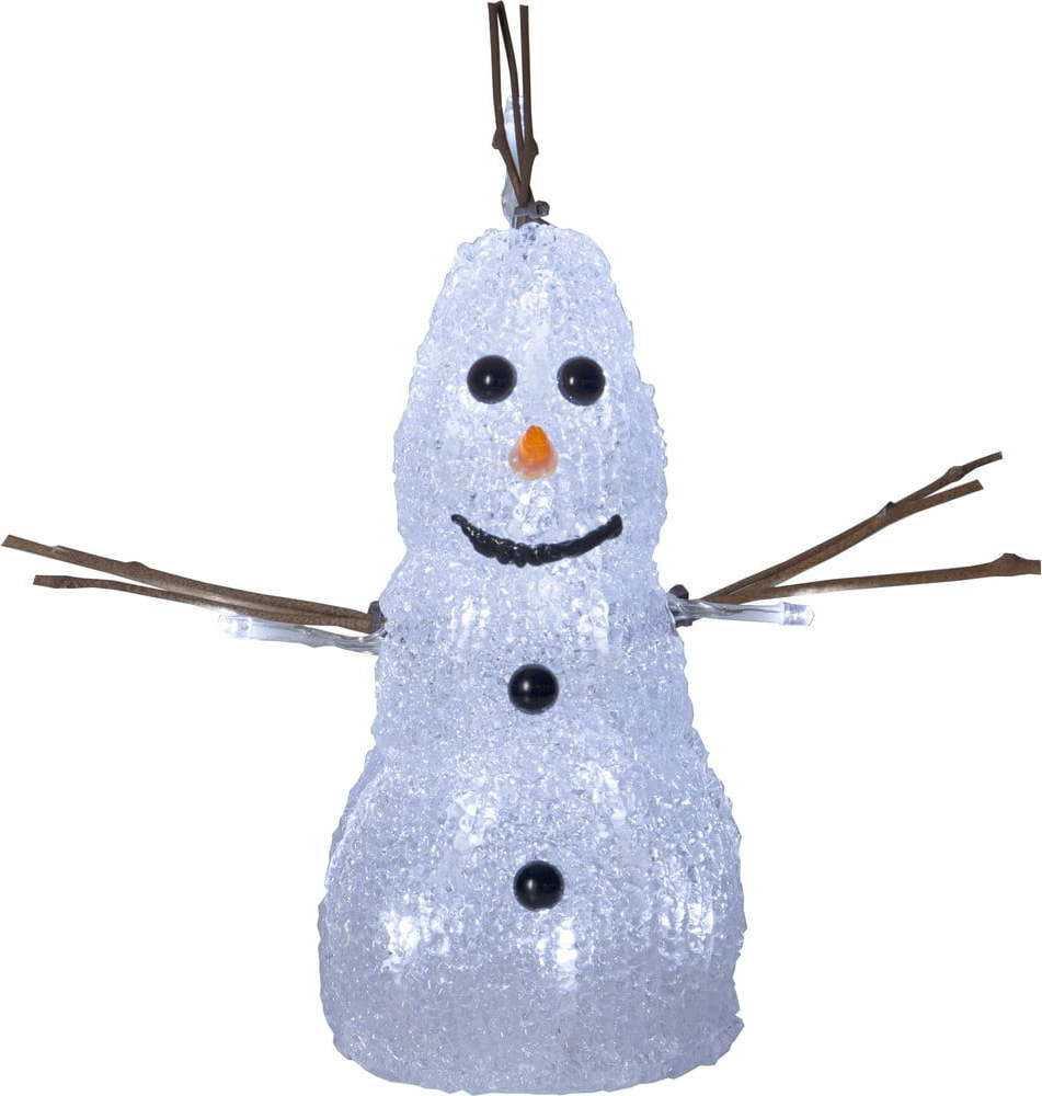 Bílá vánoční světelná dekorace Crystal Snowman – Star Trading