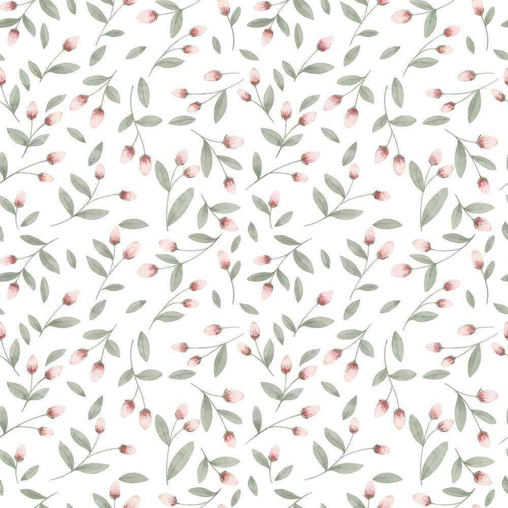 Dětská tapeta z netkané textilie 10 m x 50 cm Flower Buds – Lilipinso