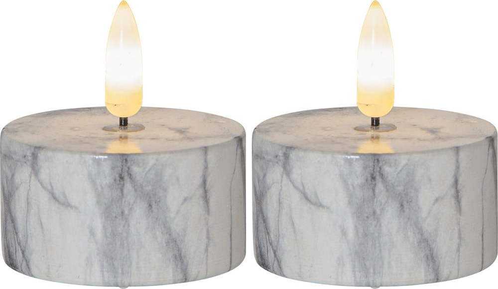 LED svíčky v sadě 2 ks (výška 6 cm) Flamme Marble – Star Trading