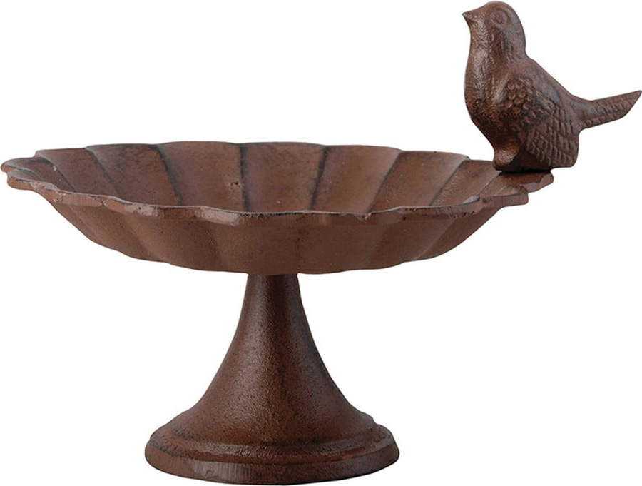 Mini litinové krmítko s ptáčkem na nízké podnožce Esschert Design Birdy