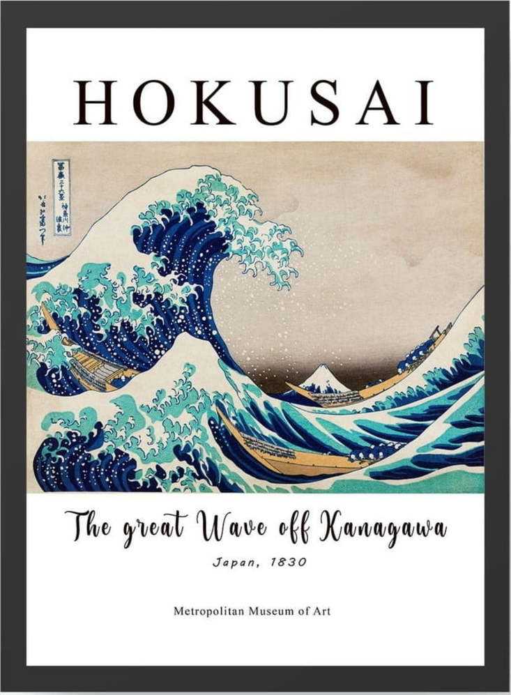 Plakát 35x45 cm Hokusai – Wallity