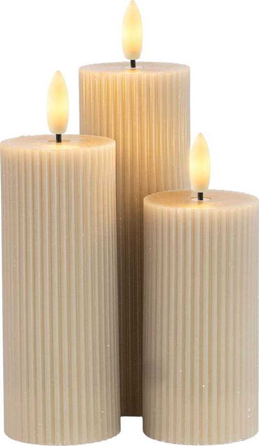 LED svíčky v sadě 3 ks na USB (výška 15 cm) Smilla – Sirius