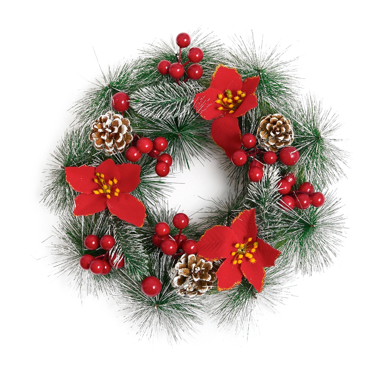 4Home Vánoční věnec Poinsettia 32 cm 4Home