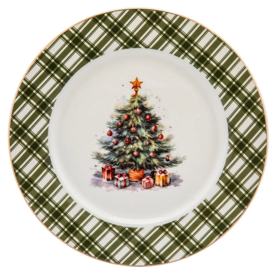 Altom Porcelánový dezertní talíř Christmas Tree 20 cm Altom