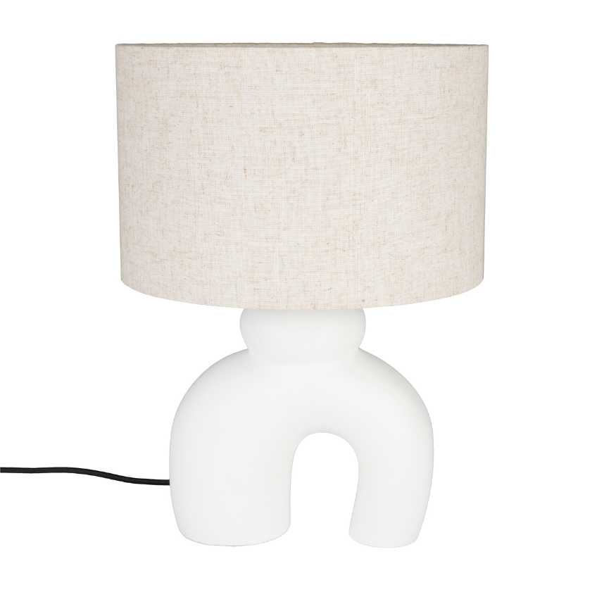 Bílá keramická stolní lampa ZUIVER BIBI
