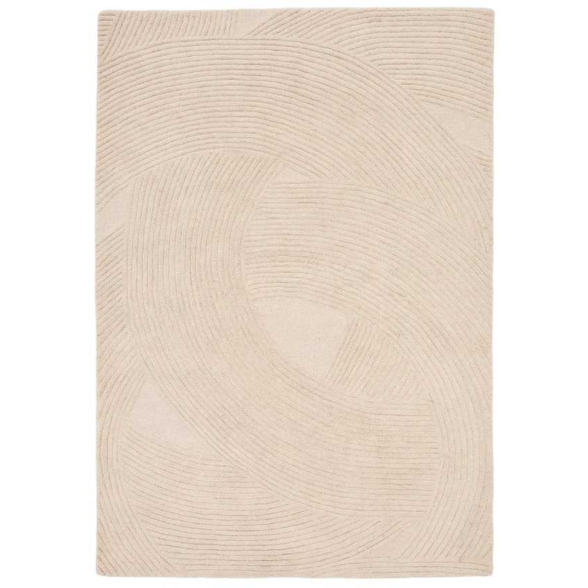 Bílý vlněný koberec Kave Home Domm 160 x 230 cm