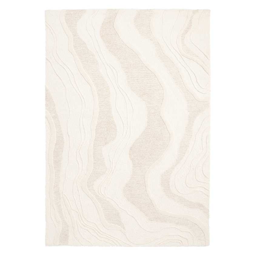 By-Boo Bílý vlněný koberec Soil 190 × 290 cm