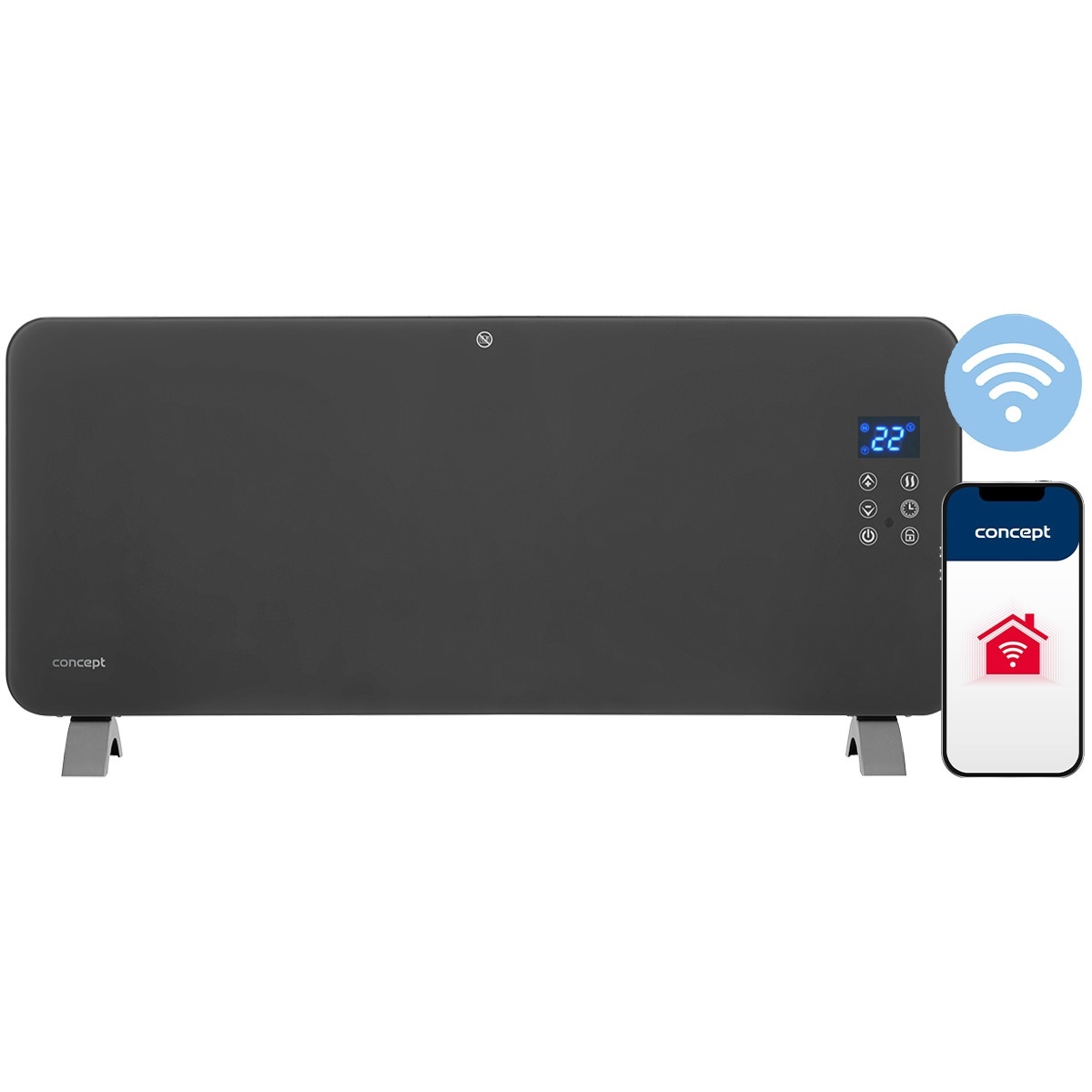 Concept KS4100 skleněný konvektor Smart