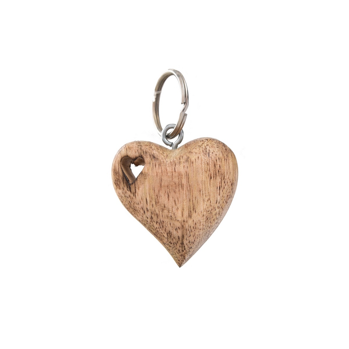 InDecor Klíčenka z mangového dřeva Srdce 5 x 2 x 5 cm Indecor