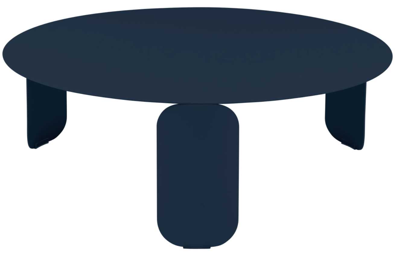 Tmavě modrý kovový zahradní konferenční stolek Fermob Bebop 80 cm