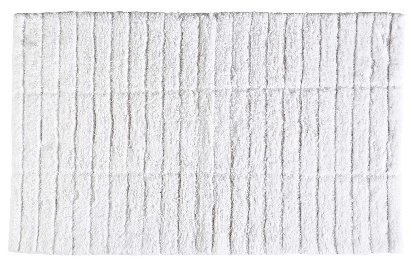 Zone Denmark Bílá bavlněná koupelnová předložka Tiles 50 x 80 cm