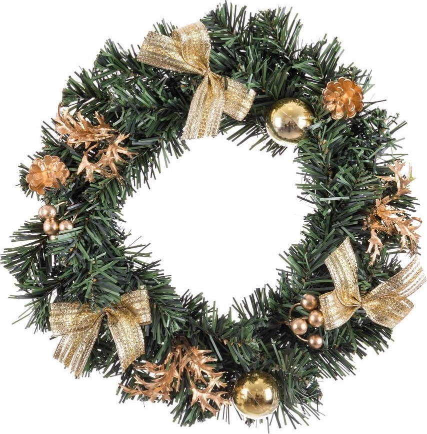 Vánoční věnec ø 30 cm Gold Bows – Casa Selección
