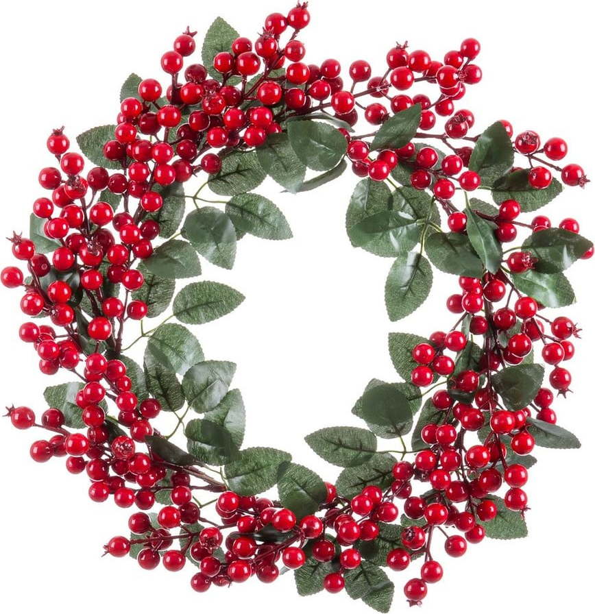 Vánoční věnec ø 45 cm Holly Leaves – Casa Selección