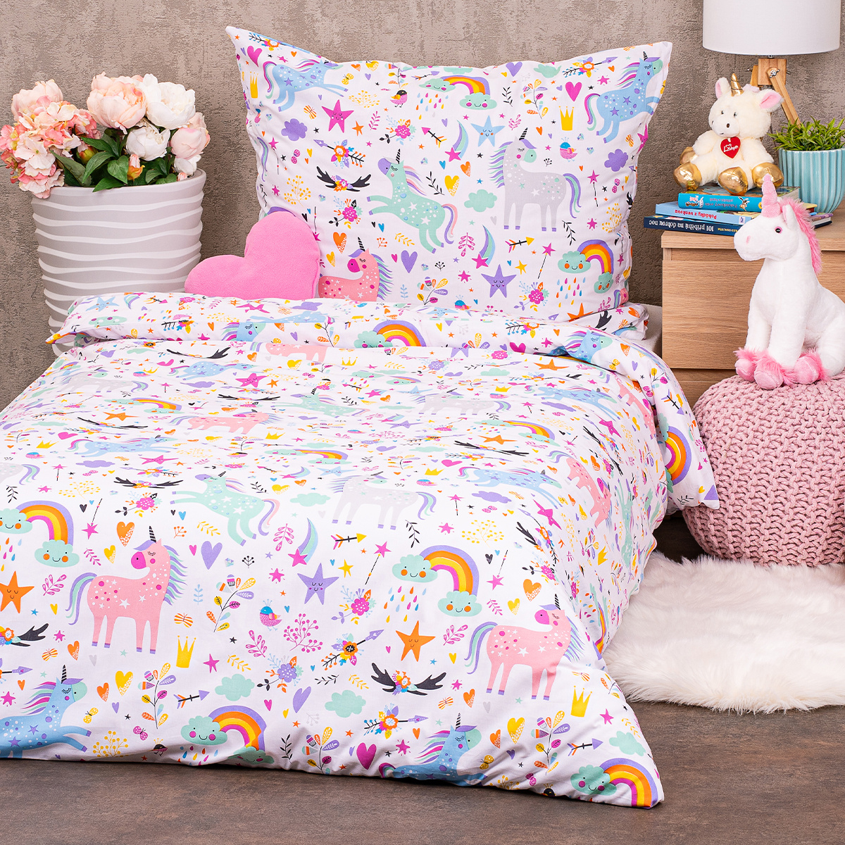 4Home Dětské bavlněné povlečení Unicorns 4Home