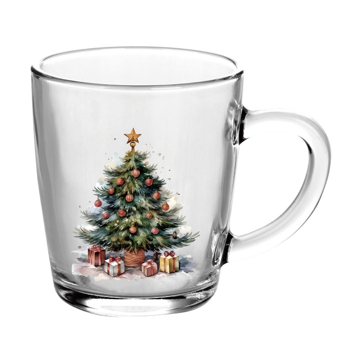 Altom Skleněný hrnek Christmas Tree 350 ml Altom