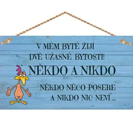 Bohemia Gifts Dekorační obrázek na zavěšení - Někdo a nikdo Bohemia Gifts