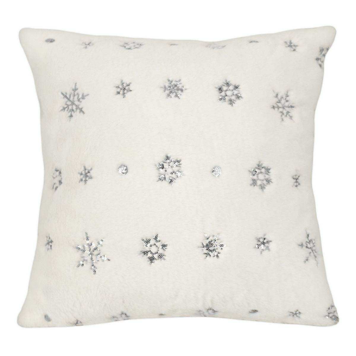 Domarex Dekorativní polštárek Silver Snowflakes