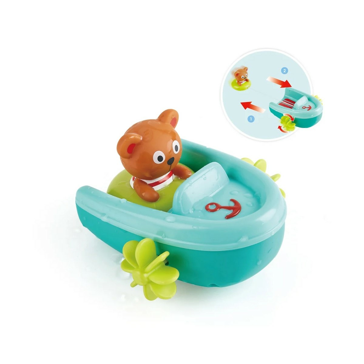 Hape Natahovací lodička s medvídkem Hape