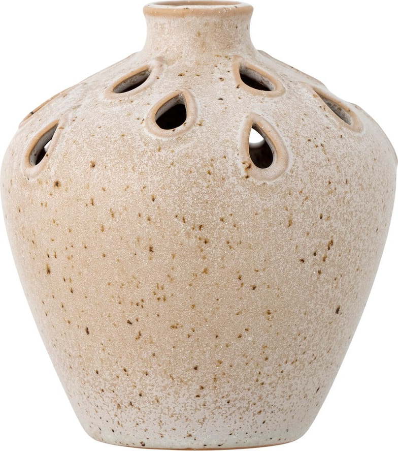 Béžová váza z kameniny (výška 15 cm) Minel – Bloomingville