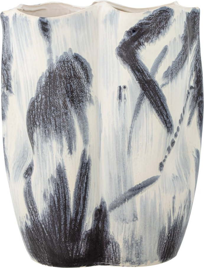 Černobílá váza z kameniny (výška 37 cm) Elira – Bloomingville