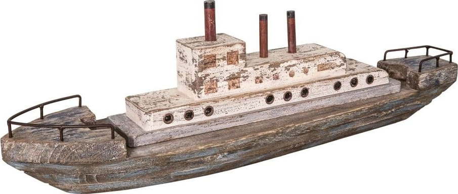 Dřevěná dekorativní socha Antic Line Bateau
